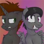 duo feral hair male simple_background teeth marsminer hasbro my_little_pony cutscene fan_character grayson equid equine horse mammal pony 1:1 2017 hi_res