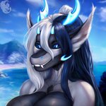 anthro big_breasts breasts female solo alanora mythology dragon mythological_creature mythological_scalie scalie hi_res portrait