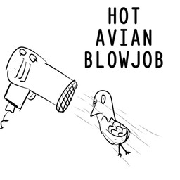 ambiguous_gender derp_eyes dryer feathers feral hair_dryer humor pun simple_background solo suggestive text visual_pun what white_background unknown_artist avian bird 1:1 digital_media_(artwork) english_text monochrome