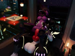 4_ears abs anthro anthro_penetrated balls bed bedroom big_balls big_penis bouncing_balls bouncing_breasts breasts bulge bulge_from_behind claws duo erection female female_penetrated fur furniture genitals hair huge_balls huge_penis knot knotted_penis machine male male/female male_penetrating male_penetrating_female mask mouth_mask mouthplate multi_ear muscular muscular_anthro muscular_male neck_tuft nipples nude penetration penile penile_penetration penis penis_in_vagina rebreather red_eyes sex size_difference tail tuft vaginal vaginal_penetration vulva waspwarrior rigid3d_(modeler) blender_cycles asha_(wicker-g041) ruki_(waspwarrior) mammal protogen 3d_(artwork) 3d_animation 4:3 animated digital_media_(artwork) hi_res loop no_sound short_playtime webm