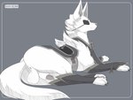 albino anatomically_correct anatomically_correct_anus anatomically_correct_genitalia anatomically_correct_penis animal_genitalia animal_penis anus arm_warmers armwear balls blind_eye butt claws clothed clothed_feral clothing digitigrade ears_up eye_patch eyewear feral finger_claws fluffly fluffy fluffy_tail fur genitals half-erect leg_warmers legwear male penis penis_tip quadruped raised_tail rear_view saggy_balls scarf sheath simple_background solo tail tail_anus toe_claws unintentional_presentation white_body white_fur nikkibunn capcom monster_hunter hauser_(anormaldog) canid canine canyne mammal palamute absurd_res hi_res sketch