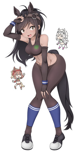 armwear athletic athletic_female athletic_humanoid black_hair black_tail bottomwear bra breasts bridle chibi clothing elbow_gloves female fingerless_gloves footwear gloves hair handwear long_hair multi_ear pants shoes small_waist smile smiling_at_viewer solo sports_bra tail tight_bottomwear tight_clothing tight_pants underwear yoga_pants unadare kemono_friends chestnut_horse_(kemono_friends) seal_brown_horse_(kemono_friends) white_horse_(kemono_friends) animal_humanoid equid equid_humanoid equine equine_humanoid horse humanoid mammal mammal_humanoid hi_res