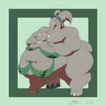 magic_user male morbidly_obese muscular obese overweight shaman solo tribal_spellcaster dirtymac elephant elephantid mammal proboscidean 1:1 absurd_res hi_res