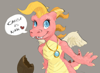 anthro claws easter_egg egg female holidays horn looking_at_viewer pink_body religion simple_background smile solo tail wings conditional_dnp mej dragon_tales easter mythology pbs cassie_(dragon_tales) dragon mythological_creature mythological_scalie scalie digital_media_(artwork)