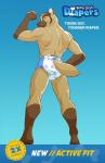 advertisement anthro bone_pattern bone_pattern_diaper bone_print bone_print_diaper clean_diaper clothed clothing diaper diaper_only ear_piercing element_drop_shadow fake_advertisement flexing furgonomics letter_replacement looking_back male muscular muscular_anthro muscular_male number pattern_diaper piercing pose print_diaper rear_view solo text text_drop_shadow thin_diaper topless wearing_diaper colt3n canid canine canis domestic_dog mammal 2017 english_text hi_res