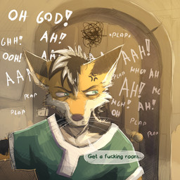 annoyed male offscreen_character offscreen_male offscreen_sex profanity solo text dakkawoof tom_fucks_a_retarded_child tom_(tom_fucks_a_retarded_child) canid canine fox hybrid mammal mephitid skunk 1:1 english_text hi_res
