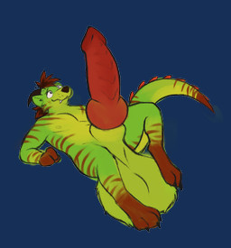 4_toes 5_fingers animal_genitalia anthro balls big_balls big_penis claws feet fingers genitals hair horn huge_balls huge_penis hyper hyper_balls hyper_genitalia hyper_penis knot male markings penile_spines penis red_hair red_penis scales sharp_teeth sheath solo striped_markings stripes tail teeth toes yellow_eyes bernie-buddy mythology parkerhd dragon hybrid hyena mammal mythological_creature mythological_scalie scalie alpha_channel hi_res