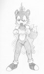 anthro bottomless clothed clothing crossgender female genitals mtf_crossgender pussy solo transformation young young_anthro reddragonkan adventures_of_sonic_the_hedgehog sega sonic_the_hedgehog_(series) miles_prower canid canine fox mammal monochrome