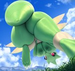 2023 animal_genitalia anthro areola arthropod arthropod_abdomen arthropod_abdomen_cloaca arthropod_abdomen_genitalia big_breasts big_butt breasts butt butt_focus cloaca feet female generation_1_pokemon genitals green_areola green_nipples hi_res huge_breasts huge_butt insect insect_wings looking_at_viewer looking_back looking_back_at_viewer low-angle_view nintendo nipples nude ovipositor pokemon pokemon_(species) scyther solo thick_thighs thousandfoldfeathers wide_hips wings worm's-eye_view
