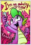 anthro bread cheering crowd food green_body green_eyes green_scales group male purple_body purple_skin scales solo_focus toast whateverbender friendship_is_magic hasbro my_little_pony mythology spike_(mlp) dragon equid mammal mythological_creature mythological_scalie scalie 2018 2d_animation animated animated_comic comic frame_by_frame short_playtime