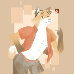 abs anthro barazoku bottomwear clothed clothing collared_shirt dress_shirt eyewear eyewear_on_head fluffy fluffy_tail fur gesture glasses glasses_on_head gloves_(marking) hand_gesture looking_at_viewer male markings open_clothing open_shirt open_topwear orange_body orange_fur pecs pointing pointing_at_self pointy_ears shirt shorts smile snout solo tail topwear white_body white_fur w0lfi unnamed_character canid canine fox mammal 1:1 digital_media_(artwork) digital_painting_(artwork) painting_(artwork)