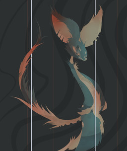 abstract_background ambiguous_gender anthro fur grey_body grey_fur multicolored_body multicolored_fur orange_body orange_fur orange_tail solo tail two_tone_body two_tone_fur naircat domestic_cat felid feline felis mammal 2015 hi_res