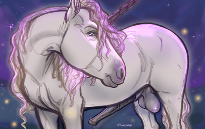 anatomically_correct anatomically_correct_genitalia anatomically_correct_penis animal_dildo animal_sex_toy balls big_balls dildo equine_dildo erection feral genitals horn male meadow penis sex_toy solo sparkles ponie666 mythology sebastian_(cryogonal) equid equine mammal mythological_creature mythological_equine unicorn
