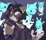 anthro clothing fangs female humor magic magic_user smile solo teeth witch walk-w-igny banana_cat wendy_(paper_demon) domestic_cat felid feline felis ghost mammal scottish_fold spirit absurd_res hi_res meme