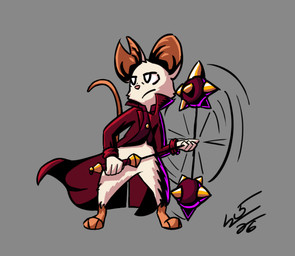 3_toes 4_fingers anthro barefoot bottomless button_(fastener) cartoon_nudity cloak clothed clothed_anthro clothed_female clothing collared_shirt digitigrade dress_shirt eyebrows feet female female_anthro fingers flail fur furgonomics grey_background holding_melee_weapon holding_object holding_weapon leaning looking_aside looking_away melee_weapon motion_lines notched_ear pupils rim_light shirt shirt_collar simple_background solo spikes spinning tail toes topwear unusual_pupils weapon white_body white_fur just_w mina_the_hollower yacht_club_games mina_(mina_the_hollower) mammal mouse murid murine rodent 2026 dated digital_media_(artwork) full-length_portrait krita_(artwork) portrait shaded signature