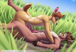 2018 after_sex aged_up all_fours anthro anthro_on_anthro anthrofied bambi bambi_(film) big_penis bodily_fluids brown_body brown_eyes brown_fur brown_nose concern countershading cum cum_on_belly cum_on_body cum_on_penis cum_string deer disney dominant dominant_anthro dominant_male dripping duo ears_back ears_down erection exposed femboy forced fur gasp genital_fluids genitals glans grass green_eyes grin horn humanoid_genitalia humanoid_hands humanoid_penis imminent_rape intraspecies josou_seme looking_at_another looking_at_partner lying male male/male mammal manly markings mule_deer muscular muscular_anthro muscular_male nervous new_world_deer nude on_back open_mouth outside outside_sex penis pink_glans pink_penis pivoted_ears plant rape revenge revenge_sex ronno sigma_x sky slim small_penis smile smirk spots spotted_markings submissive submissive_male tan_body tan_fur turning_the_tables white_penis wide_eyed worried