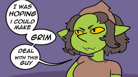 anal anal_penetration ankle_cuffs balls bdsm big_butt bodily_fluids bondage bottomless bound breasts brown_hair butt clothed clothing cuff_(restraint) cum cum_in_ass cum_inflation cum_inside duo erection female female_penetrated genital_fluids genitals green_body green_skin hair humanoid_pointy_ears inflation male male/female male_penetrating male_penetrating_female penetration penis pointy_ears restraints sex sharp_teeth shortstack speech_bubble teeth text thick_thighs yellow_sclera waffafries goblin humanoid mammal 2025 animated animated_webp english_text