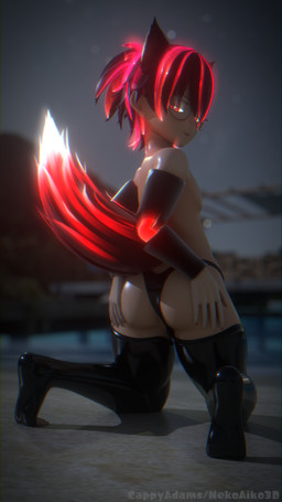 butt clothing latex latex_clothing latex_legwear latex_stockings legwear male outside raised_tail rear_view solo stockings tail thigh_highs cappyadams robin_akiyama_(cappyadams) animal_humanoid canid canid_humanoid canine canine_humanoid fox_humanoid humanoid mammal mammal_humanoid 3d_(artwork) 4k 9:16 absurd_res blender_(artwork) blender_cycles_(artwork) digital_media_(artwork) hi_res huge_filesize