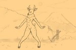 anthro antlers bamboo bamboo_structure breasts breath cloud female genitals grass hooves horn japan mount_fuji mountain neck_tuft nipples nude outside plant pond pussy scut_tail shaking shishi-odoshi short_tail solo sound_effects startled tail tuft water holemann deer mammal new_world_deer reindeer 3:2