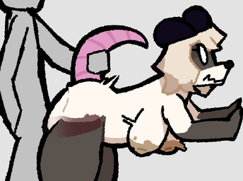 anthro areola bent_over big_breasts blotchy_areola breasts duo eyelashes faceless_character faceless_human faceless_male female human_on_anthro interspecies long_eyelashes male male/female penetration simple_background standing surprised tail tail_grab vaginal vaginal_penetration x-ray_view evilincarn8te atlyss sally_(atlyss) human mammal murid murine rat rodent