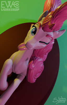 elements_of_harmony ewc_workshop feral figurine one_eye_closed sculpture smile smirk solo statue tongue tongue_out wink sunny_way friendship_is_magic hasbro my_little_pony pinkie_pie_(mlp) earth_pony equid equine horse mammal pony 3d_(artwork) 3d_model_showcase digital_media_(artwork) hi_res zbrush_(artwork)