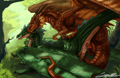 all_fours amber_eyes animal_genitalia bodily_fluids claws cloaca cloacal cloacal_penetration cloacal_penis cum detailed_background digitigrade doggystyle duo erection eyes_closed female female_penetrated feral feral_on_feral forest frill_(anatomy) from_behind_position gem genital_fluids genitals horizontal_cloaca horn licking looking_pleasured male male/female male_penetrating male_penetrating_female membrane_(anatomy) membranous_frill membranous_wings nature open_mouth outside penetration penile penile_penetration penis penis_in_vagina plant raised_tail romantic romantic_couple scar sex side_view step_pose step_position tail teeth tongue tongue_out tree vaginal vaginal_fluids vaginal_penetration wings wood syrinoth age_of_fire european_mythology mythology rugaard wistala dragon mythological_creature mythological_scalie scalie western_dragon brother_(lore) brother_and_sister_(lore) incest_(lore) sibling_(lore) sister_(lore)