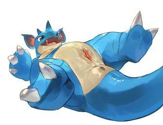 anus claws female genitals nude simple_background solo tail thick_thighs vulva white_background megaguramu nintendo pokemon generation_1_pokemon mammal nidoqueen pokemon_(species) hi_res