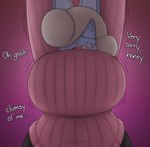 anthro apologizing_to_viewer apology breasts clothed clothing dialogue ear_piercing female fur hair mature_anthro mature_female piercing short_stack simple_background solo sweater text thick_thighs topwear chunknudies jenny_(chunknudies) animal_humanoid felid felid_humanoid feline feline_humanoid felis humanoid mammal mammal_humanoid digital_media_(artwork) english_text hi_res