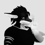 anthro cigarette devilcherry male smoking smoking_cigarette steve_cherry fish marine shark 1:1 3d_(artwork) digital_media_(artwork) hi_res monochrome