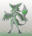 3_fingers 3_toes 4_ears anthro biped black_claws black_outline black_scutes chest_tuft claws countershade_feathers countershading digitigrade feathered_wings feathers featureless_crotch feet fingers green_background green_body green_eyes green_feathers green_sclera green_stripes green_tail_feathers grey_arms grey_background grey_body grey_chest grey_ears grey_feathers grey_feet grey_hands grey_head grey_inner_ear grey_legs grey_neck grey_tail grey_tail_feathers grey_tail_tuft grey_toes grey_torso grey_wings long_ears male male_anthro multi_ear multicolored_body multicolored_feathers nude nude_anthro nude_male outer_highlight outline scutes simple_background slim solo standing stripes tail tail_feathers tail_tuft toes tuft two_tone_body two_tone_feathers white_background white_outline winged_arms wings mutsomuno aaron_(avali) avali avian 2022 absurd_res digital_media_(artwork) full-length_portrait hi_res portrait male_(lore)