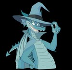 anthro blue_body blue_claws blue_clothing blue_eyes blue_hat blue_headwear blue_horn blue_jewelry blue_necklace blue_neckwear blue_scales cape claws clothing devious devious_grin fangs grin hat headgear headwear horn jewelry magic magic_user male necklace neckwear robe scales sharp_teeth smile solo teeth wizard_hat henrycharizardboi european_mythology mythology frosty_(henrycharizardboi) dragon lizard mythological_creature mythological_scalie reptile scalie western_dragon absurd_res alpha_channel hi_res