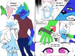 4:3 anthro arm_in_front arms_bent bent_arm canid canine collar dialogue duo english_text extended_arm femboy fox glowhorn hand_on_arm hand_on_own_arm heart_collar heart_eyes heart_pupils heart_symbol hi_res holding_arm holding_collar holding_object iris_the_bunny lagomorph leporid linked_speech_bubble male male/male mammal mind_control rabbit raised_hand shy snout speech_bubble stuttering text tucked_arm vortex_the_fox