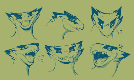 ambiguous_gender blush blush_lines bodily_fluids cross-popping_vein dripping fangs happy open_mouth saliva saliva_drip smile solo sweat teeth tongue tongue_out conditional_dnp welwraith deadlock_(game) valve vyper_(deadlock) reptile scalie snake 2026 digital_drawing_(artwork) digital_media_(artwork) hi_res sketch female_(lore)