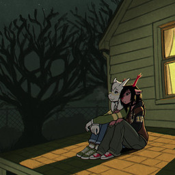 alternative_fashion anthro antlers black_hair bottomwear choker clothed clothing converse_shoes denim denim_bottomwear denim_clothing duo eyewear female footwear fully_clothed fur glasses goth hair hoodie horn hour intimate jeans jewelry male male/female necklace night on_roof outside pants red_antlers red_nose shoes sitting sky sneakers topwear torn_bottomwear torn_clothing torn_jeans torn_pants wearing_glasses white_body white_fur vaporeight converse deltarune undertale undertale_(series) asriel_dreemurr dess_holiday bovid caprine deer goat mammal monster new_world_deer reindeer 1:1 hi_res