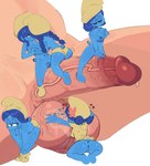 4_fingers accessory anus areola ball_lick ball_sniffing balls barefoot big_breasts biped blue_anus blue_areola blue_body blue_eyes blue_fingernails blue_hair blue_nails blue_nipples blue_pubes blue_pussy blue_skin blue_tail blue_tongue blush blush_lines bodily_fluids bottomwear braided_pigtails breast_fondling breast_play breasts butt circumcised circumcision_scar closed_smile clothed clothing colored_nails dress erection extreme_size_difference eye_roll eyelashes eyes_closed faceless_character faceless_human faceless_male featureless_feet feet female female/female fingernails fingers flower flower_in_hair fondling footwear freckled_face freckles french_kissing gangbang genital_fluids genital_scar genitals glans grinding group group_sex hair hair_accessory half-closed_eyes hand_holding hand_on_breast hat hat_only headgear headgear_only headwear headwear_only heart_symbol hearts_around_head hug hugging_another hugging_balls human_on_humanoid humanoid_genitalia humanoid_penis humanoid_pussy interlocked_fingers interspecies kissing larger_human larger_male leaning leaning_backward leaning_forward licking long_hair looking_back male male/female medium_breasts micro mostly_nude mostly_nude_female mostly_nude_humanoid mouth_closed nails narrowed_eyes nipples no_underwear not_furry open_mouth oral panties penile penis penis_riding phrygian_cap pigtails pink_flower plant plantigrade precum pubes pupils pussy pussy_juice_on_penis pussyjob red_glans reverse_gangbang saliva_on_balls scar self_fondle sex shoes short_hair short_tail shorts simple_background size_difference smaller_female smaller_humanoid smile sniffing spread_legs spreading straddling straddling_penis tail tongue topless topless_female topless_humanoid underwear urethra vaginal_fluids vein veiny_balls white_background yellow_bottomwear yellow_clothing yellow_dress yellow_footwear yellow_hat yellow_headwear yellow_panties yellow_shoes yellow_shorts yellow_underwear magnetstuff the_smurfs human humanoid mammal smurf tailed_humanoid 2025 absurd_res hi_res