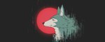 anthro black_background inner_ear_fluff male moon red_eyes red_moon side_view simple_background solo tuft mr_nellory beastars legoshi_(beastars) canid canine canis mammal wolf digital_drawing_(artwork) digital_media_(artwork) hi_res