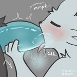 ambiguous_focus ambiguous_gender ambiguous_penetrated anthro big_penis blush bodily_fluids breath cheek_tuft dripping duo eyes_closed faceless_character faceless_male facial_tuft fellatio fluffy fur genitals glistening glistening_genitalia glistening_penis male male/ambiguous male_penetrating male_penetrating_ambiguous monotone_genitals monotone_penis onomatopoeia oral oral_penetration penetration penile penis penis_in_mouth saliva saliva_string sex side_view solo_focus sound_effects text tight_fit tongue tongue_on_penis tongue_out tongue_out_fellatio tremble_spikes tuft white_body white_fur gurli rain_world videocult survivor_(rain_world) slugcat 1:1 2025 artist_name digital_drawing_(artwork) digital_media_(artwork) hi_res