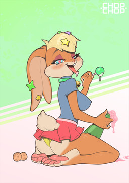 anthro big_breasts breasts clothing female nipple_outline paws scut_tail short_tail solo tail toony chopchop looney_tunes warner_brothers lola_bunny lagomorph leporid mammal rabbit absurd_res digital_drawing_(artwork) digital_media_(artwork) hi_res