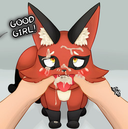 after_oral after_sex bestiality black_body black_fur bodily_fluids boots bubble clothing cum cum_bubble cum_drip cum_from_nose cum_in_mouth cum_in_nose cum_inside cum_on_face dripping duo female female_feral feral finger_in_mouth first_person_view footwear fur genital_fluids good_girl hand_on_mouth heart_eyes heart_symbol human_on_feral inner_ear_fluff interspecies looking_up makeup male male/female male_human male_on_feral mascara multicolored_body multicolored_fur open_mouth pokephilia quadruped red_body red_fur running_makeup running_mascara shoes simple_background sitting tail teeth text tongue tongue_out tuft white_body white_fur white_sclera yellow_eyes majika nintendo pokemon canid canine fox generation_8_pokemon human mammal nickit pokemon_(species) 2026 english_text hi_res signature