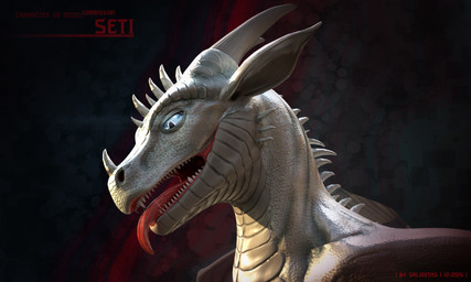 albino blue_eyes bodily_fluids feral horn male open_mouth pose saliva scales sharp_teeth simple_background solo spines standing teeth tongue tongue_out white_body white_scales wings salireths mythology seti dragon lizard mythological_creature mythological_scalie reptile scalie 2015 3d_(artwork) 5:3 digital_media_(artwork) hi_res model_sheet