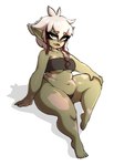 breasts cleavage clothed clothing female green_body green_skin hair not_furry shadow short_stack slightly_chubby slightly_chubby_female solo thick_thighs twistingtoxic goblin humanoid absurd_res hi_res