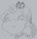 2021 anthro bear belly belly_overhang big_belly blush captainjusticevirtsuoso dreamworks duo felid fupa giant_panda hi_res kung_fu_panda love_handles male male/male mammal master_po_ping moob_grab moobs navel obese obese_male overweight overweight_anthro overweight_male pantherine portrait simple_background sketch snow_leopard tai_lung_(kung_fu_panda) thick_thighs three-quarter_portrait