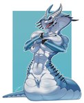 anthro apode areola big_breasts breasts crossgender female forked_tongue genitals legless nipples non-mammal_breasts nude pussy red_eyes serpentine solo tongue hb-viper x-com viper_king draconcopode naga reptile scalie snake viper_(x-com) hi_res