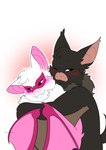 anthro bat_wings canon_x_oc dark_body dark_fur duo fangs female fluffy fur fur_markings happy love male male/female markings membrane_(anatomy) membranous_wings neck_tuft pink_body pink_fur romantic romantic_couple simple_background smile teeth tuft white_body white_fur wings nvmind mob_entertainment nightmare_critters poppy_playtime smiling_critters gloomy_glumbat_(darknetic) rabie_baby_(poppy_playtime) bat mammal absurd_res digital_media_(artwork) flat_colors hi_res