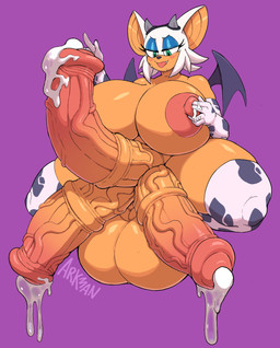 3_penises 5_fingers animal_genitalia animal_penis animal_print anthro areola armwear balls bat_wings big_balls big_breasts big_penis blush breasts clothing cow_print cow_print_armwear cow_print_legwear crossgender elbow_gloves equine_genitalia equine_penis erection eyelashes eyeshadow fingering fingers ftg_crossgender fti_crossgender genitals gloves green_eyes gynomorph gynomorph_anthro hair handwear huge_balls huge_breasts huge_penis hyper hyper_balls hyper_genitalia hyper_penis intersex intersex_anthro makeup medial_ring membrane_(anatomy) membranous_wings multi_genitalia multi_penis nipple_fetish nipple_fingering nipple_play nipples open_mouth penis purple_background simple_background solo thick_thighs urethral urethral_fingering vein veiny_penis white_hair wings arkanman sega sonic_the_hedgehog_(series) rouge_the_bat bat mammal 2025 absurd_res digital_media_(artwork) hi_res