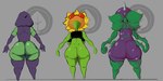 armwear big_breasts big_butt black_clothing black_topwear bottomless breasts butt clothed clothing elbow_gloves eyewear eyewear_on_head featureless_feet feet female flower gloves goggles goggles_on_head green_body green_clothing green_legwear green_thigh_highs grey_background group handwear huge_butt leaf leaf_hair legwear leotard petal_hair plant plant_hair pseudo_hair purple_body purple_clothing purple_gloves purple_handwear purple_hood purple_legwear purple_leotard purple_thigh_highs rear_view simple_background spikes spikes_(anatomy) tentacles thigh_highs topwear trio vine_tentacles wide_hips estebon89 electronic_arts plants_vs._zombies plants_vs._zombies_heroes popcap_games chompzilla green_shadow solar_flare_(pvz) chomper_(pvz) elemental_creature elemental_humanoid flora_fauna flower_creature humanoid peashooter_(pvz) plant_humanoid sunflower_(pvz) sunflower_creature 2024 absurd_res hi_res