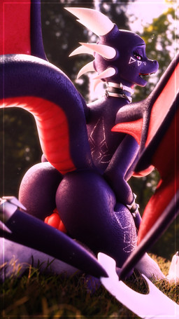 anthro anthro_on_anthro anthro_penetrated anthro_penetrating anthro_penetrating_anthro anthrofied blurred_background bracelet butt collar depth_of_field duo dutch_angle faceless_anthro faceless_character faceless_male female female_focus female_penetrated grass half-closed_eyes heart_symbol intraspecies jewelry looking_at_another looking_at_partner looking_back looking_back_at_another looking_back_at_partner male male/female male_penetrating male_penetrating_female membrane_(anatomy) membranous_wings narrowed_eyes on_bottom on_top open_mouth outdoor_nudity outside penetration plant purple_body purple_eyes purple_scales purple_wings rear_view red_body red_membrane red_scales reverse_cowgirl_position scales sex solo_focus spikes spikes_(anatomy) tail thick_thighs wings springycharna furromantic_(modeler) activision mythology spyro_the_dragon cynder dragon mythological_creature mythological_scalie scalie 3d_(artwork) absurd_res digital_media_(artwork) hi_res