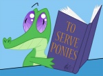 book feral male solo text unknown_artist friendship_is_magic hasbro my_little_pony the_twilight_zone gummy_(mlp) alligator alligatorid crocodilian reptile scalie english_text