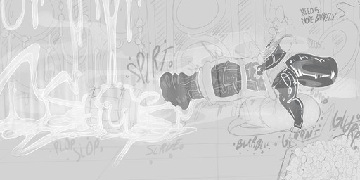 anthro balls barrel big_balls big_penis bodily_fluids breeding_mount clothing cum cum_collecting cum_everywhere fertility_analysis genital_fluids genitals huge_balls huge_penis hyper hyper_balls hyper_genitalia hyper_penis latex latex_clothing male messy musk penis solo nathyness fallout microsoft night_stalker_(fallout) absurd_res hi_res