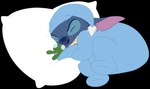 alien alpha_channel anthro clothed clothing diaper diaper_under_clothing diaper_use digital_media_(artwork) disney experiment_(lilo_and_stitch) feces hi_res lilo_and_stitch male mathewmii onesie pooping simple_background sleep_pooping sleeping soiled_diaper soiling soiling_diaper solo stitch_(lilo_and_stitch) unclean_diaper used_diaper wearing_diaper